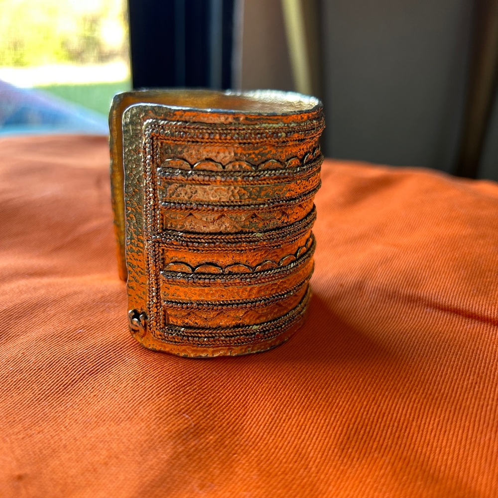 Intricate Gold Cuff Bracelet